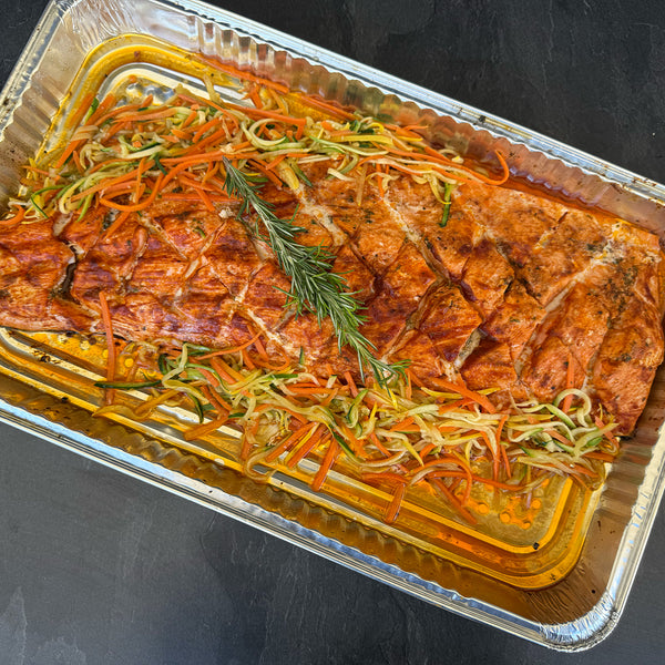 Sautéed Veggie Salmon Whole Side - Passover