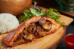 Shiitake Mushroom & Sun Dried Tomato Stuffed Salmon - Passover